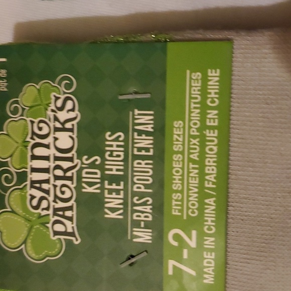 Kid's St Patrick's Day Themed Socks-2 pair(1 pair black,1 pair gray) Shoe sz 7-2 - Picture 3 of 4